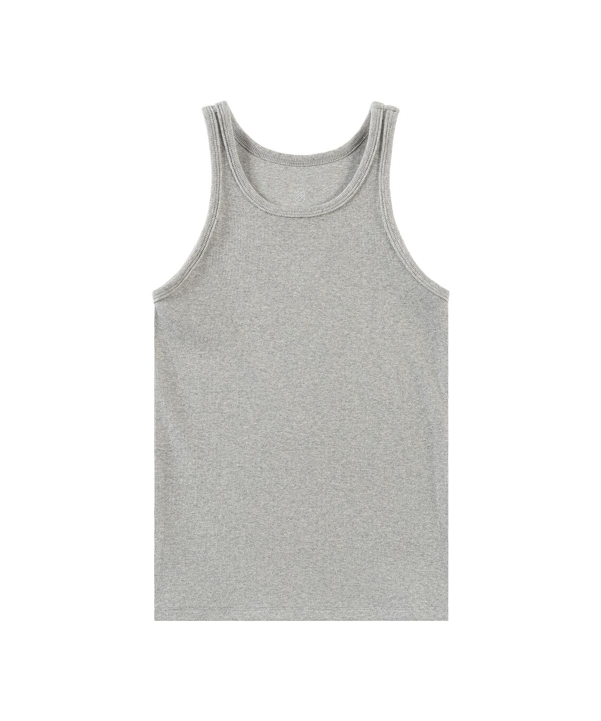 시야쥬(SIYAZU) SITP5271 베이직 라운드넥 크롭 나시탑_Melange gray
