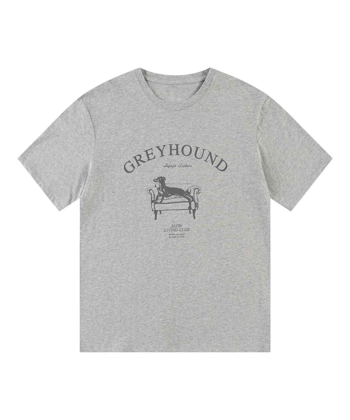 시야쥬(SIYAZU) SITP5264 그레이하운드 반팔 티셔츠_Melange gray