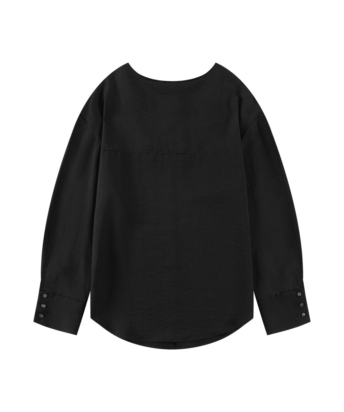 시야쥬(SIYAZU) SITP5261 보트넥 미니멀 블라우스_Black