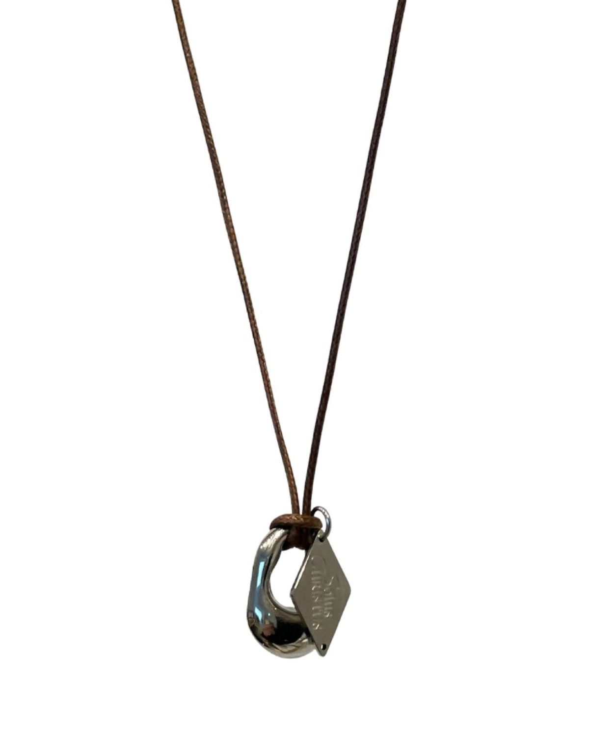 리스토어(RESTORE) SOLUS CHRISTUS Leather long necklace [BROWN]