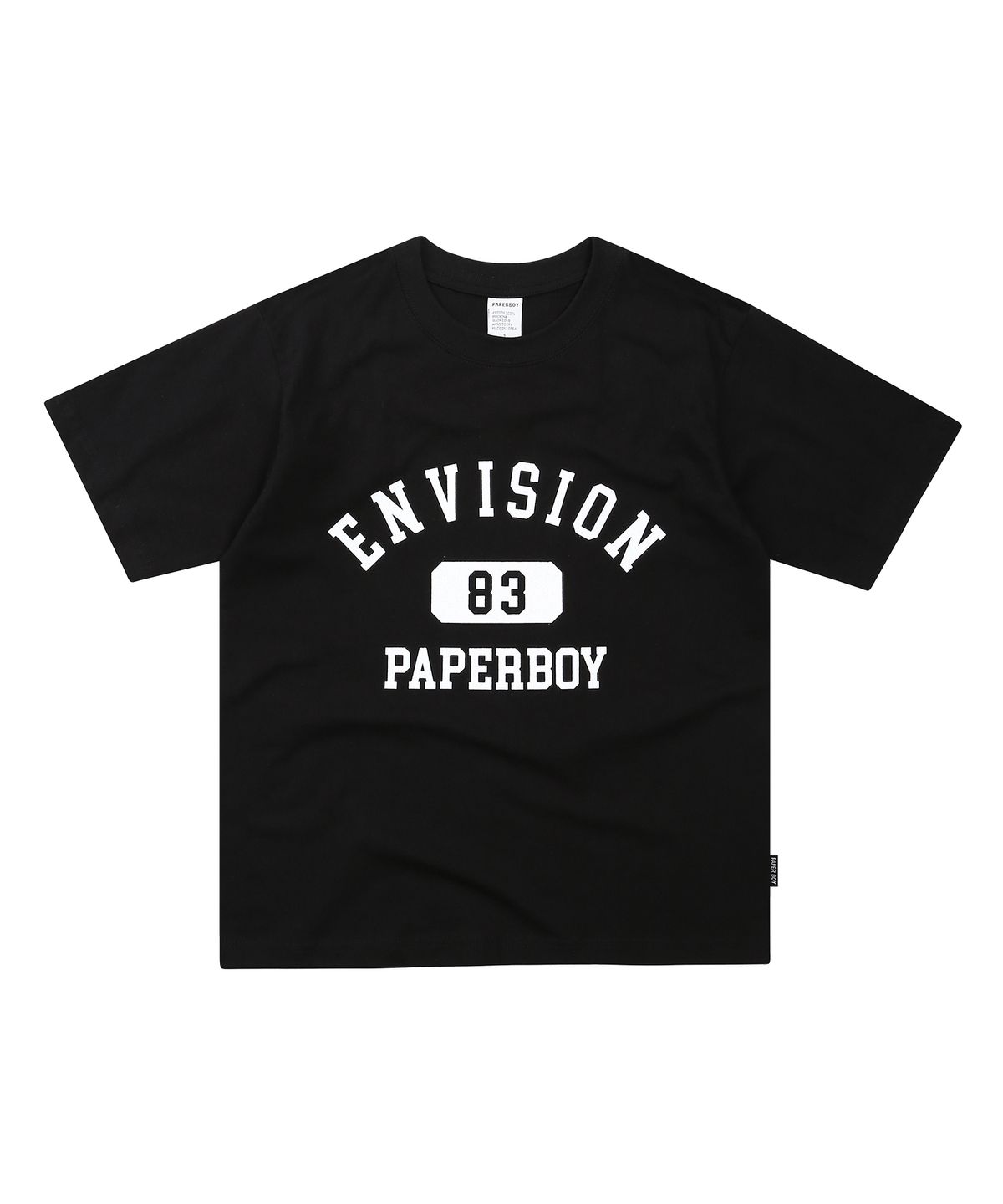 페이퍼보이(PAPERBOY) 엔비젼 반팔티셔츠-블랙