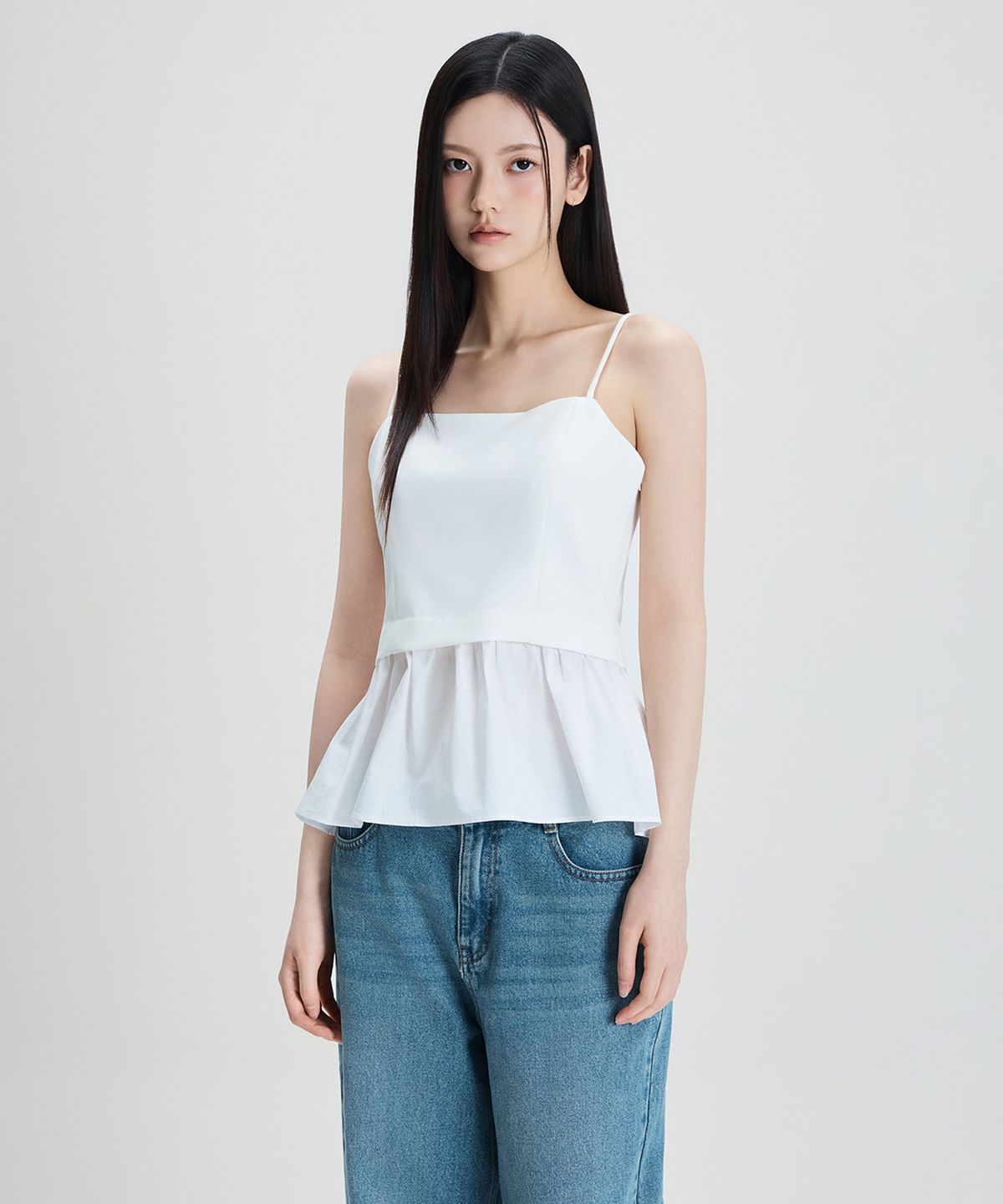 미쏘(MIXXO) 밑단 러플 뷔스티에_MIWBNG301B