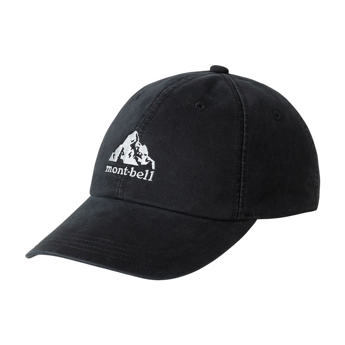 몽벨(MONTBELL) 워시드아웃 코튼 캡 BLACK JBEJSUCW301