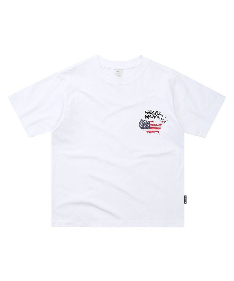 USA 빈티지 반팔티셔츠-화이트