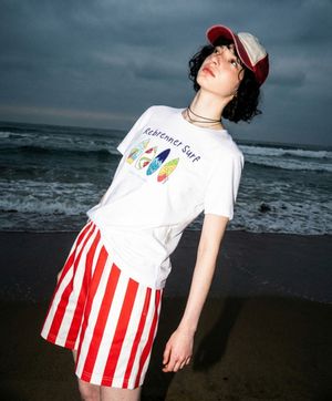 캐치 더 웨이브 스탠다드핏 쿨코튼 반팔티셔츠 화이트