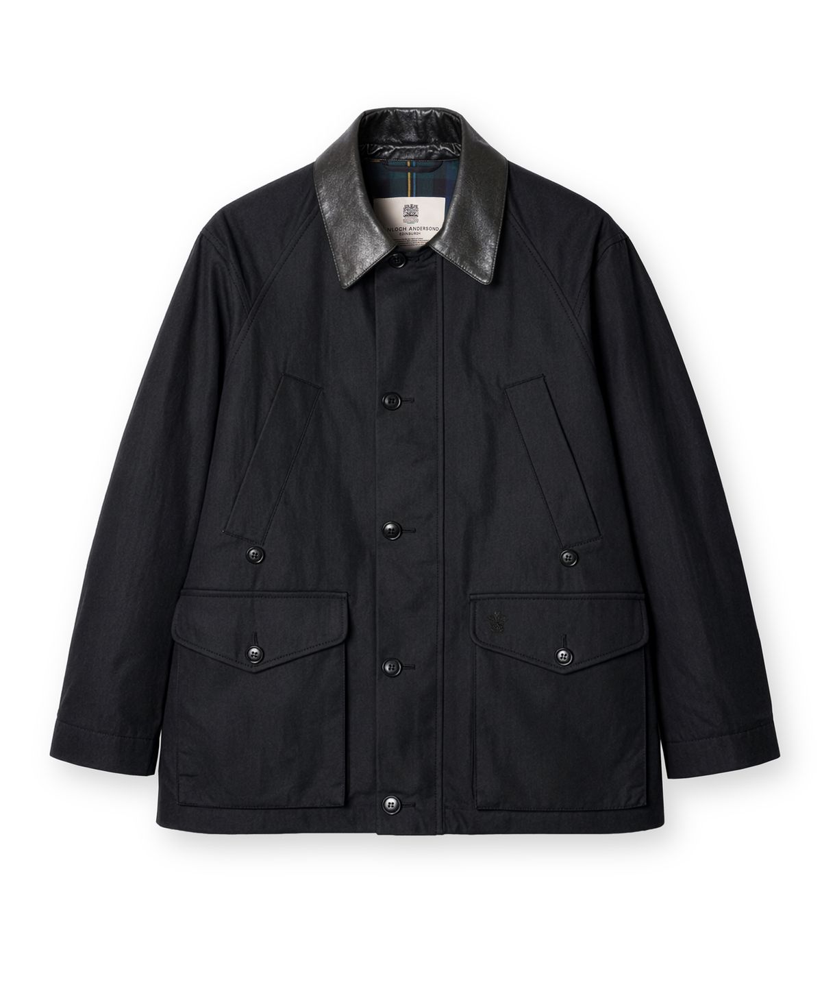 에든버러클럽(EDINBURGH CLUB) Waxed Hunting Jacket (BLACK)