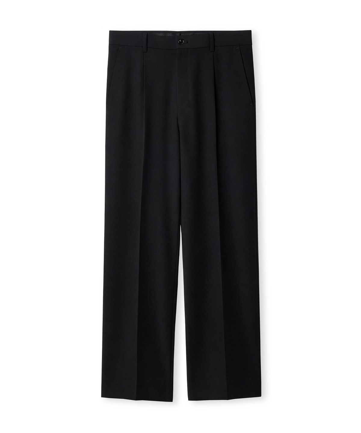에든버러클럽(EDINBURGH CLUB) 2 BUTTON OVER FIT SET-UP PANTS (BLACK)