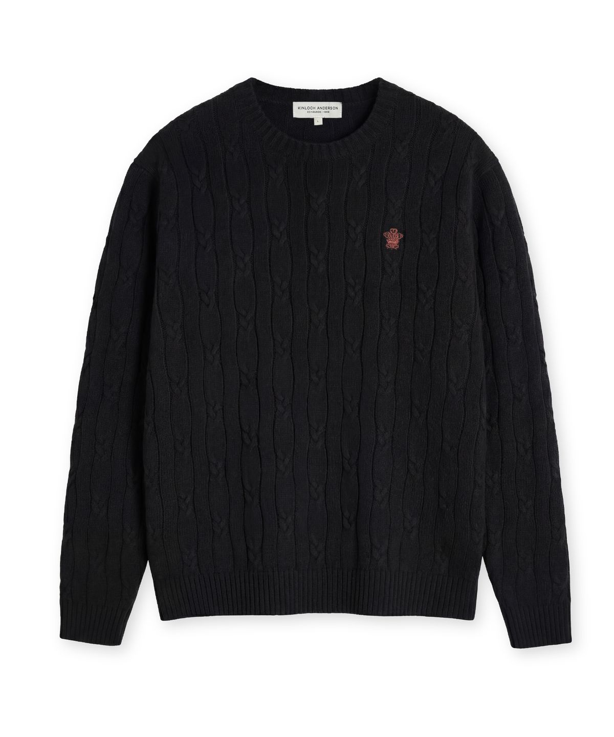 에든버러클럽(EDINBURGH CLUB) High-Twist Cotton Cable Knit (BLACK)