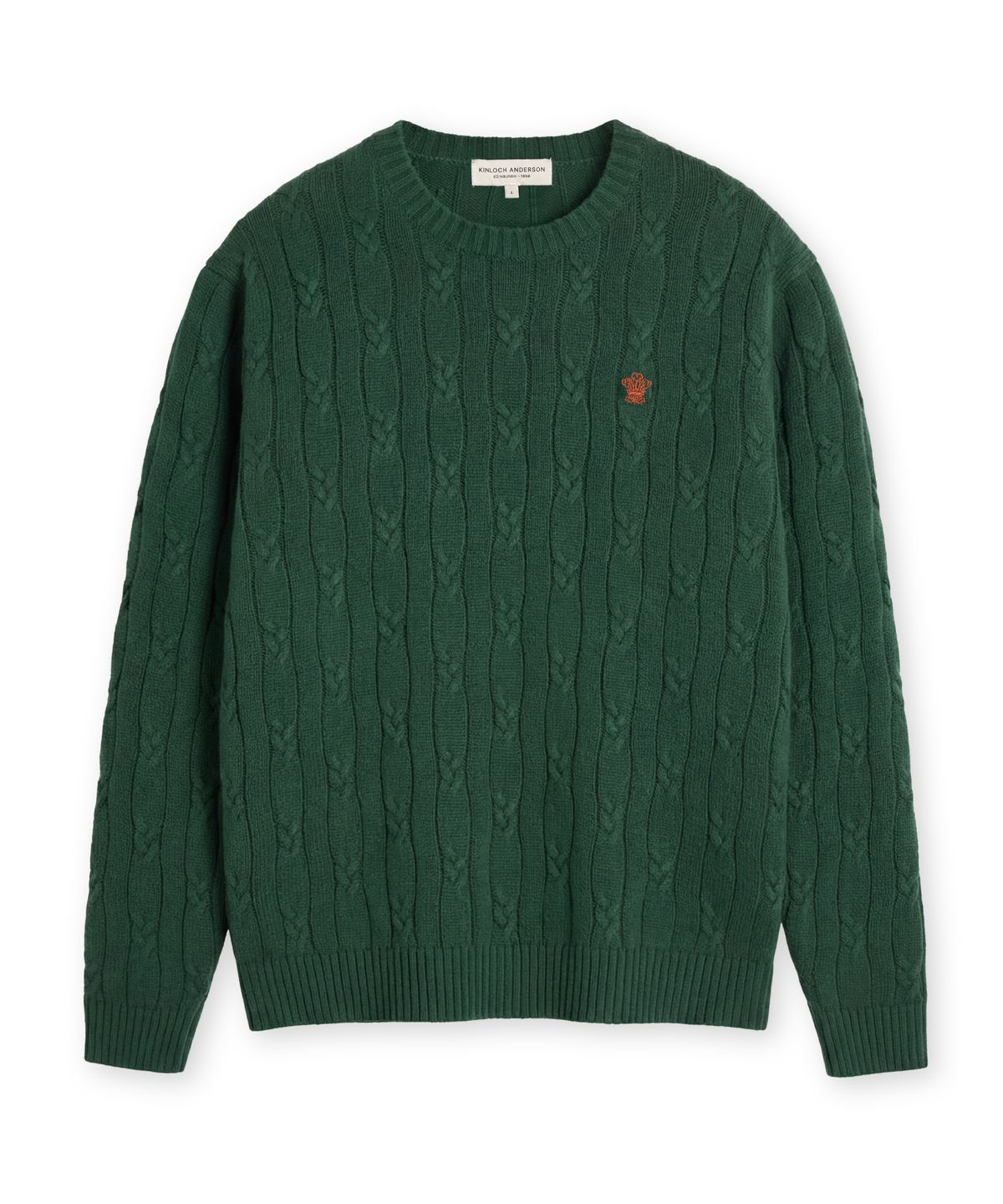 에든버러클럽(EDINBURGH CLUB) High-Twist Cotton Cable Knit (D/GREEN)