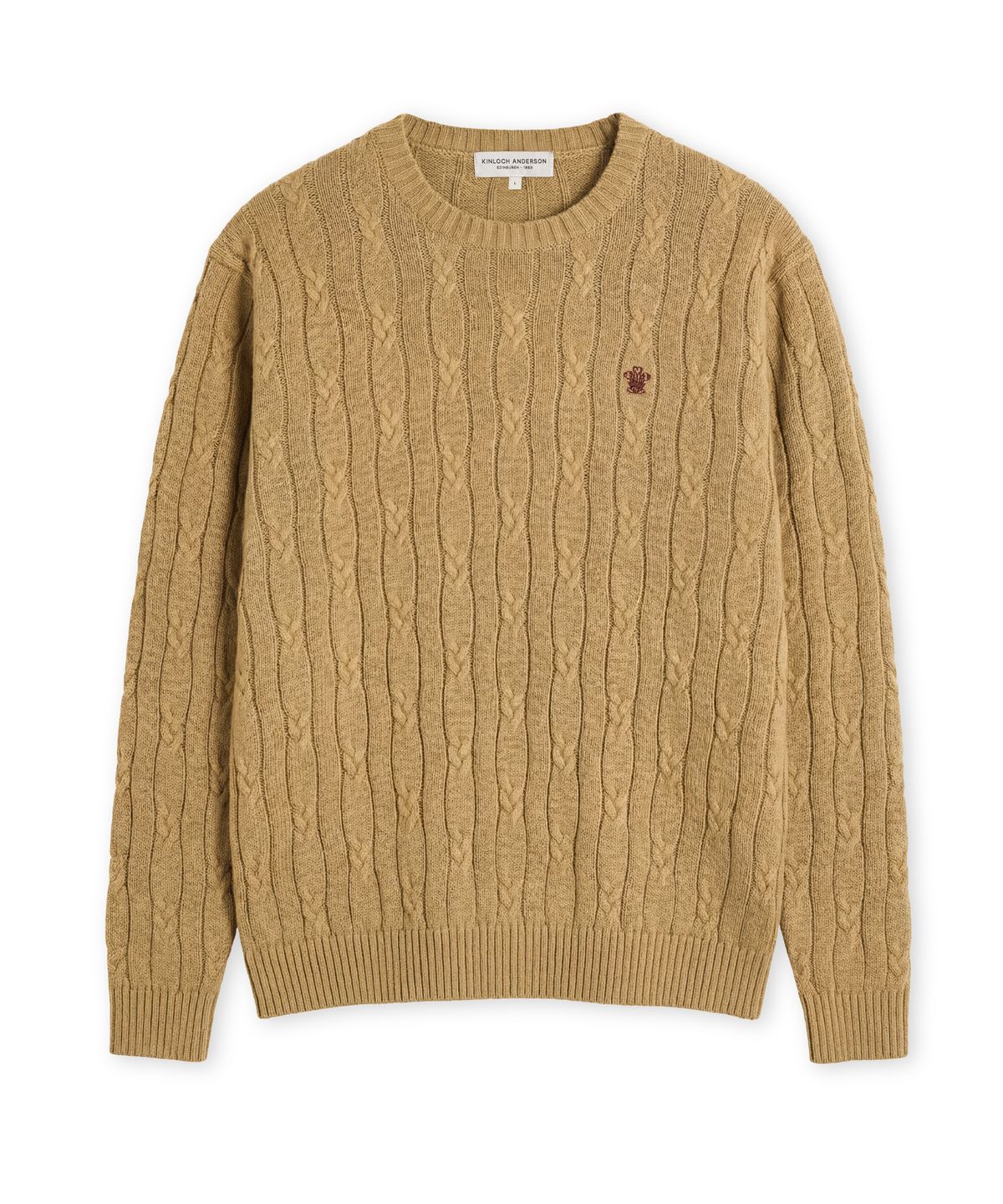 에든버러클럽(EDINBURGH CLUB) High-Twist Cotton Cable Knit (CAMEL)
