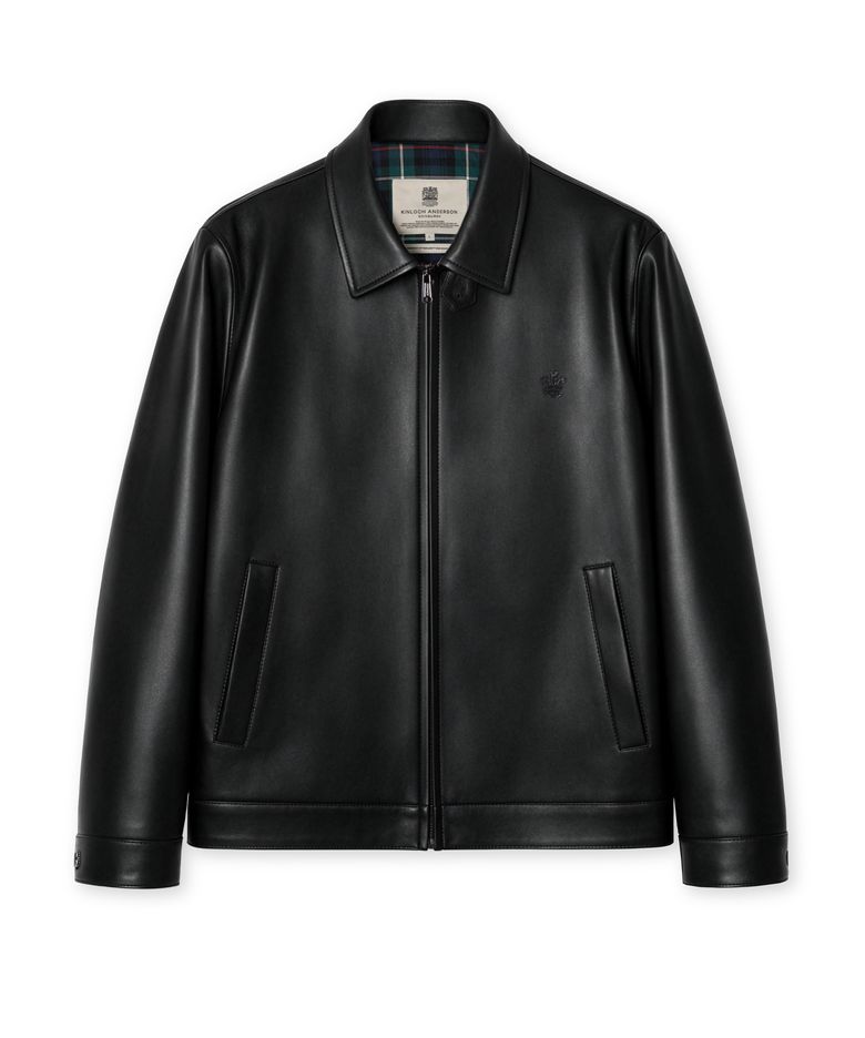 VEGETABLE LEATHER DRIZZLER JACKET (BLACK)