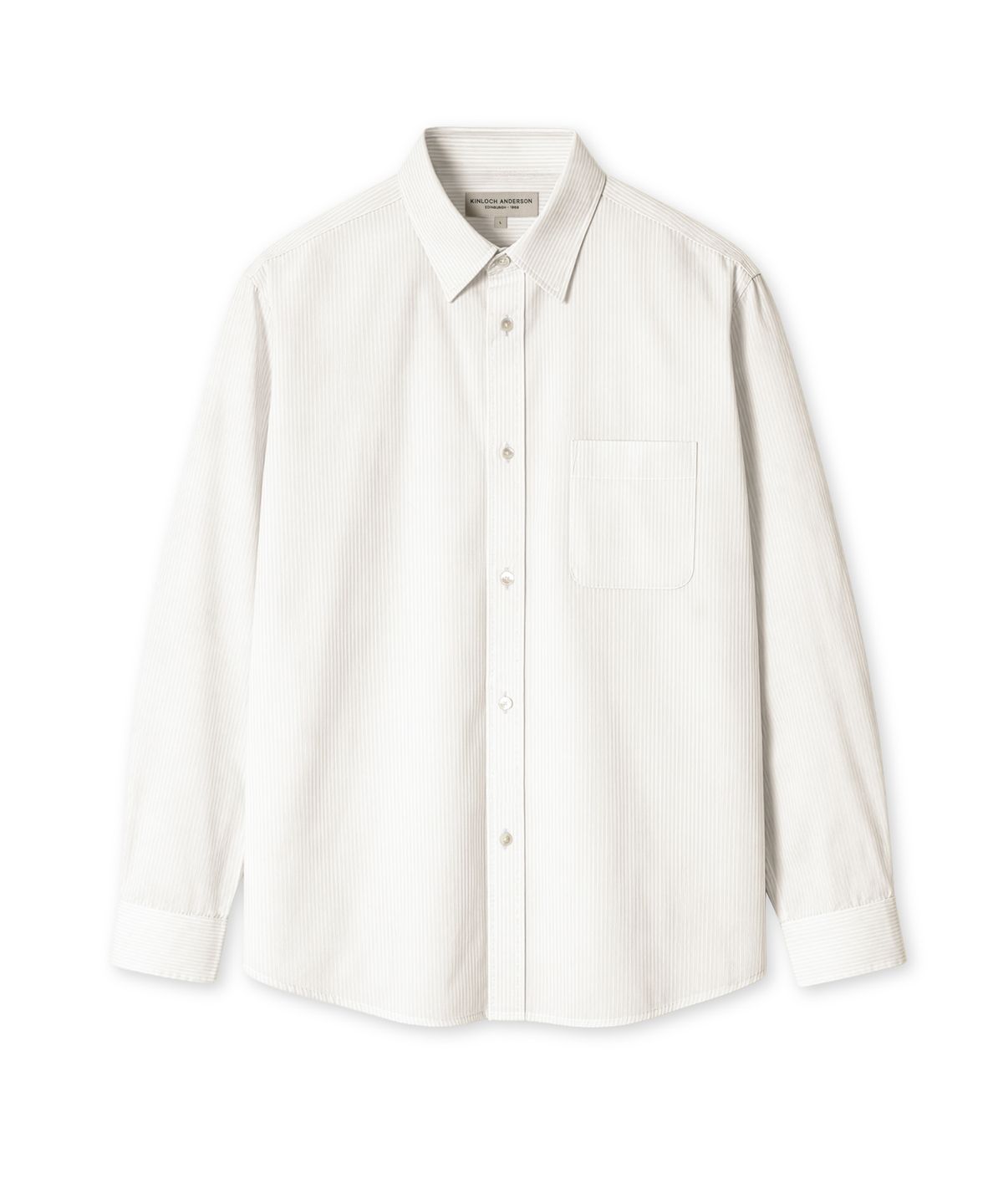 에든버러클럽(EDINBURGH CLUB) REGULAR-FIT STRIPE SHIRT (BEIGE)