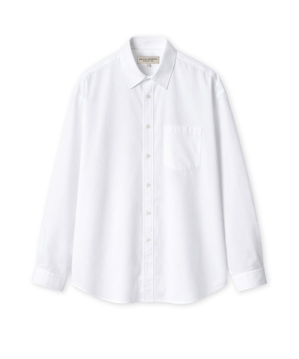 에든버러클럽(EDINBURGH CLUB) OVERSIZED SOLID SHIRT (WHITE)