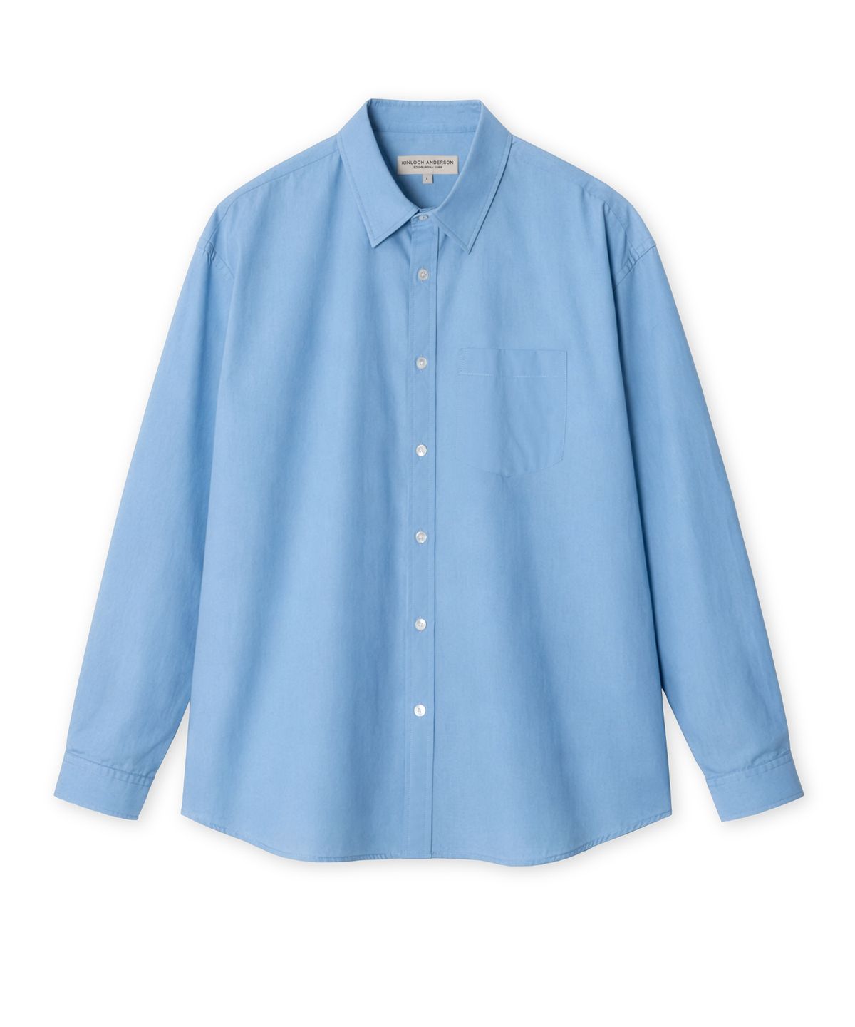 에든버러클럽(EDINBURGH CLUB) OVERSIZED SOLID SHIRT (BLUE)