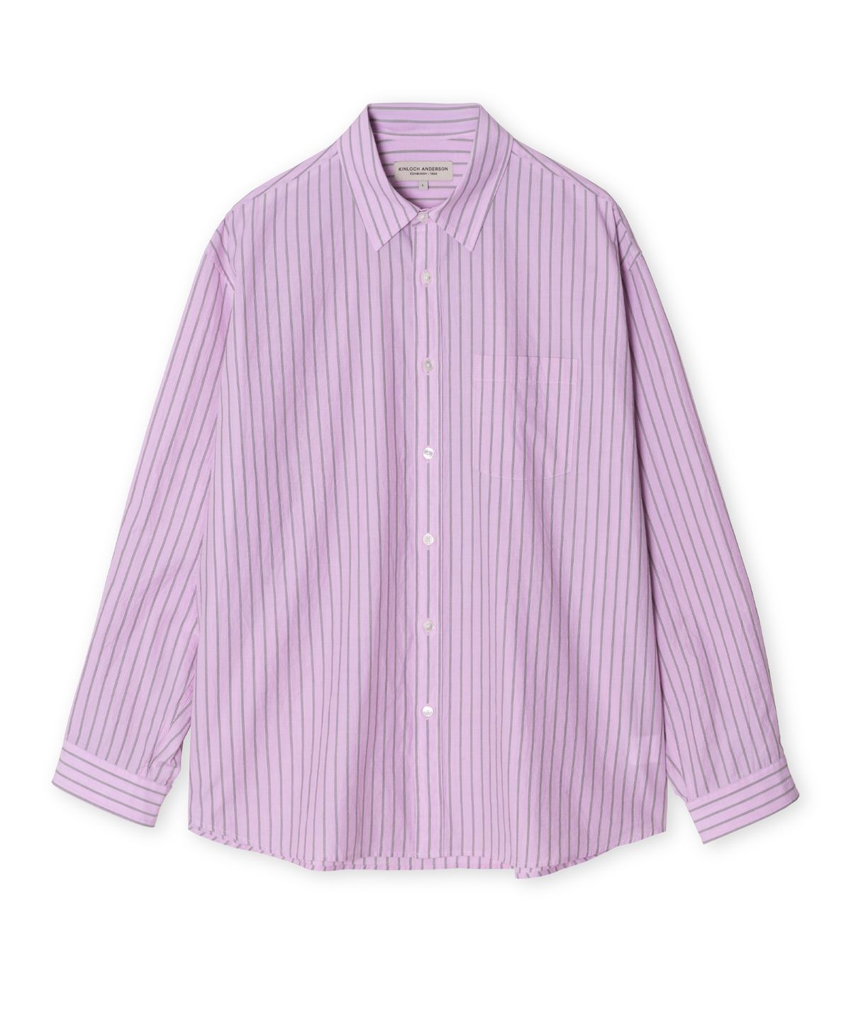 에든버러클럽(EDINBURGH CLUB) OVERSIZED STRIPE SHIRT (PINK)