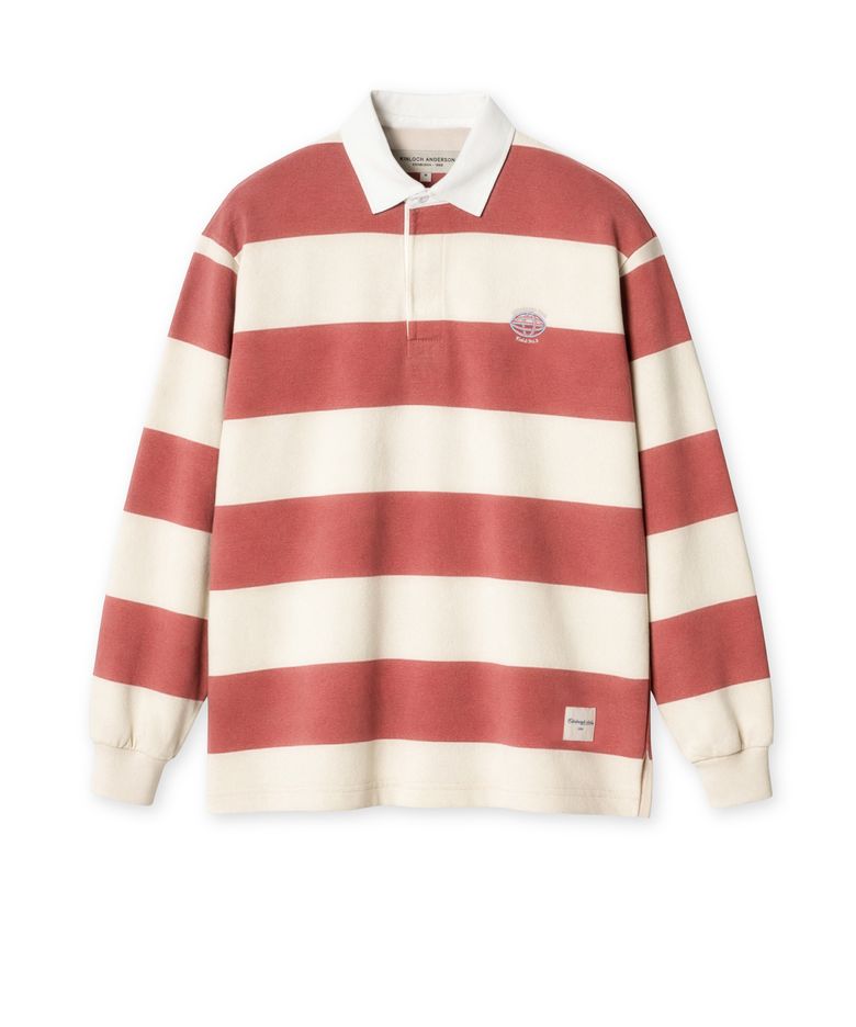 CLASSIC STRIPED RUGBY T-SHIRT (PINK)