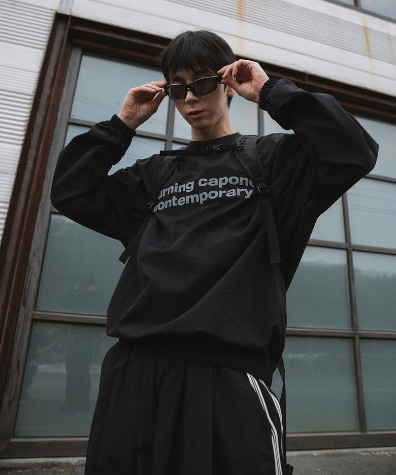 BC 나일론 스카치 나염 맨투맨 (BLACK)