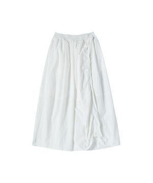 W NYLON SLIT SKIRT [IVORY]