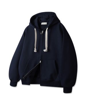 클래식 투웨이 버튼 무지 후드 집업 BK7975_네이비