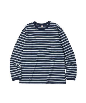MULTI STRIPE T-SHIRT [NAVY]