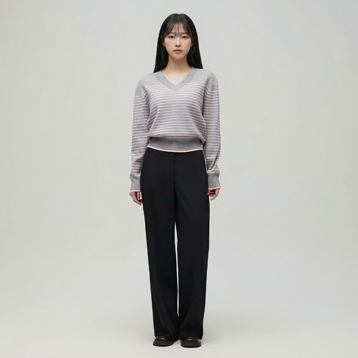 랩(LAP) 베이직 일자핏 팬츠 AS7WP161