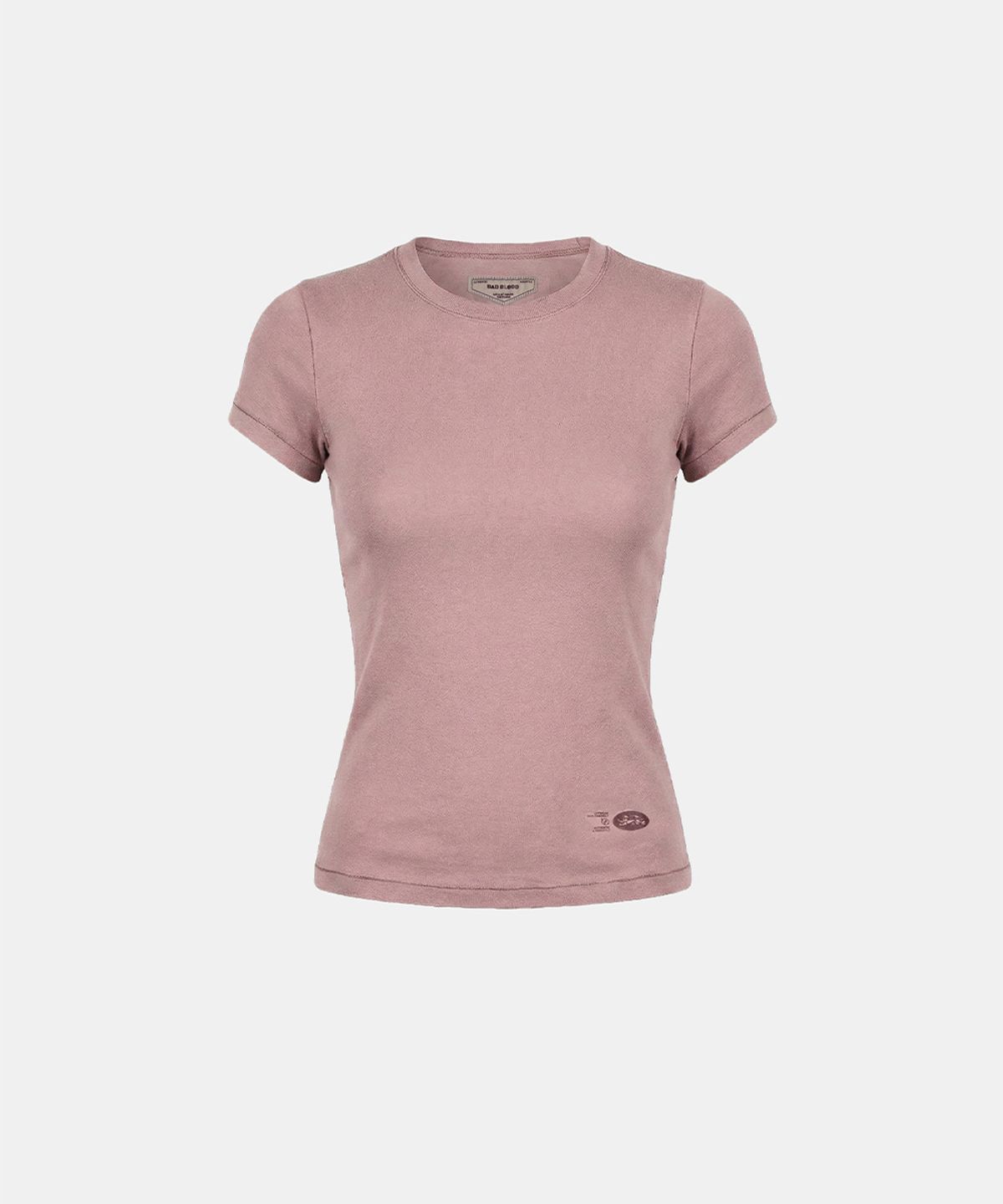배드블러드(BADBLOOD) BS Cotton Jersey Fitted Short Sleeve T-Shirt - Pink
