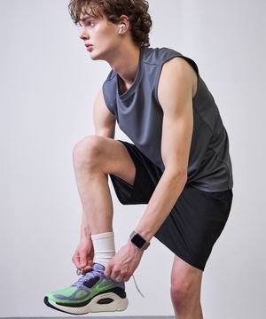 UNI 소로나 와이드 기능성 5부 하프팬츠 블랙