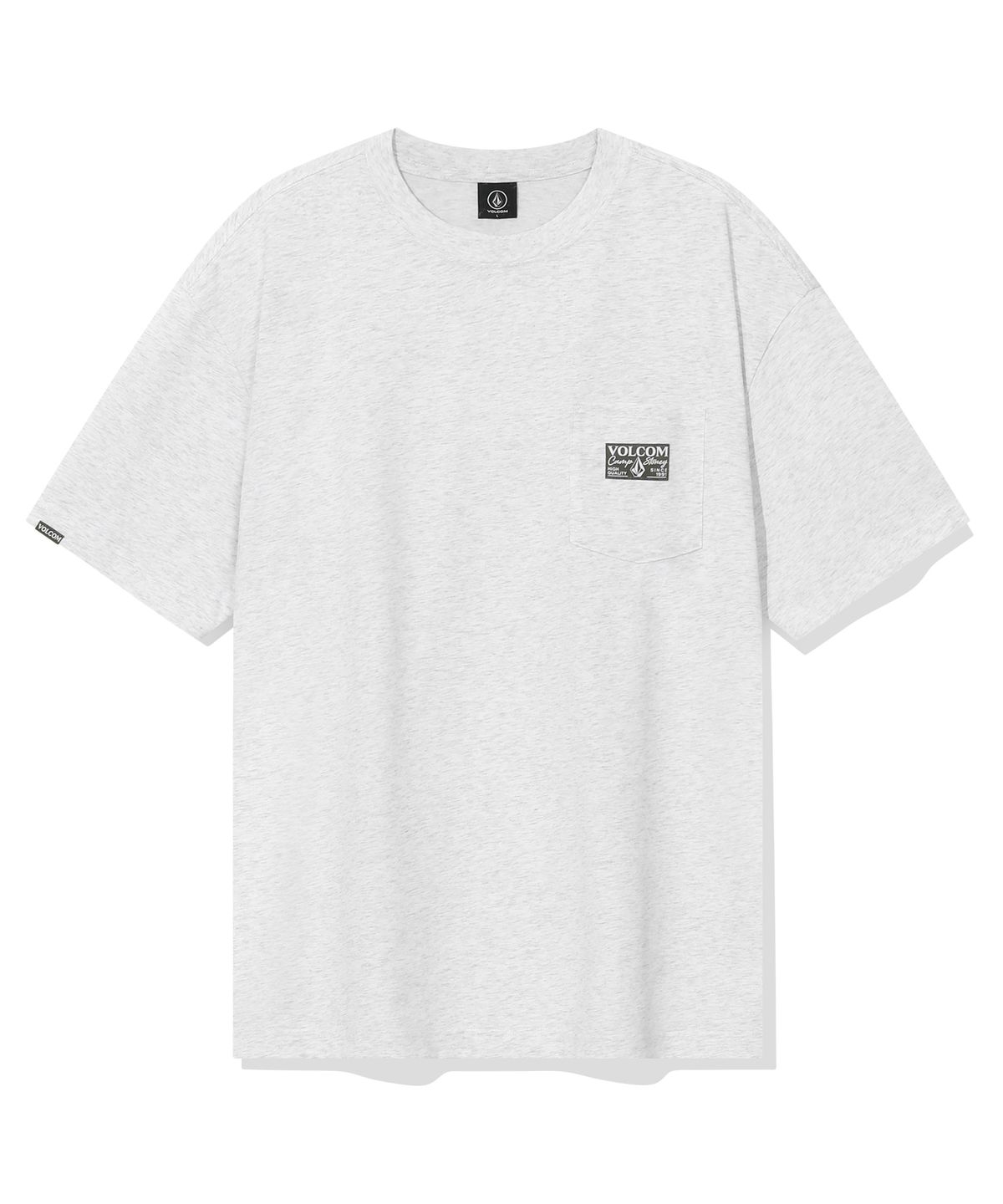 볼컴(VOLCOM) 캠프 스토니 포켓 오버핏 반팔티(아이스 그레이)