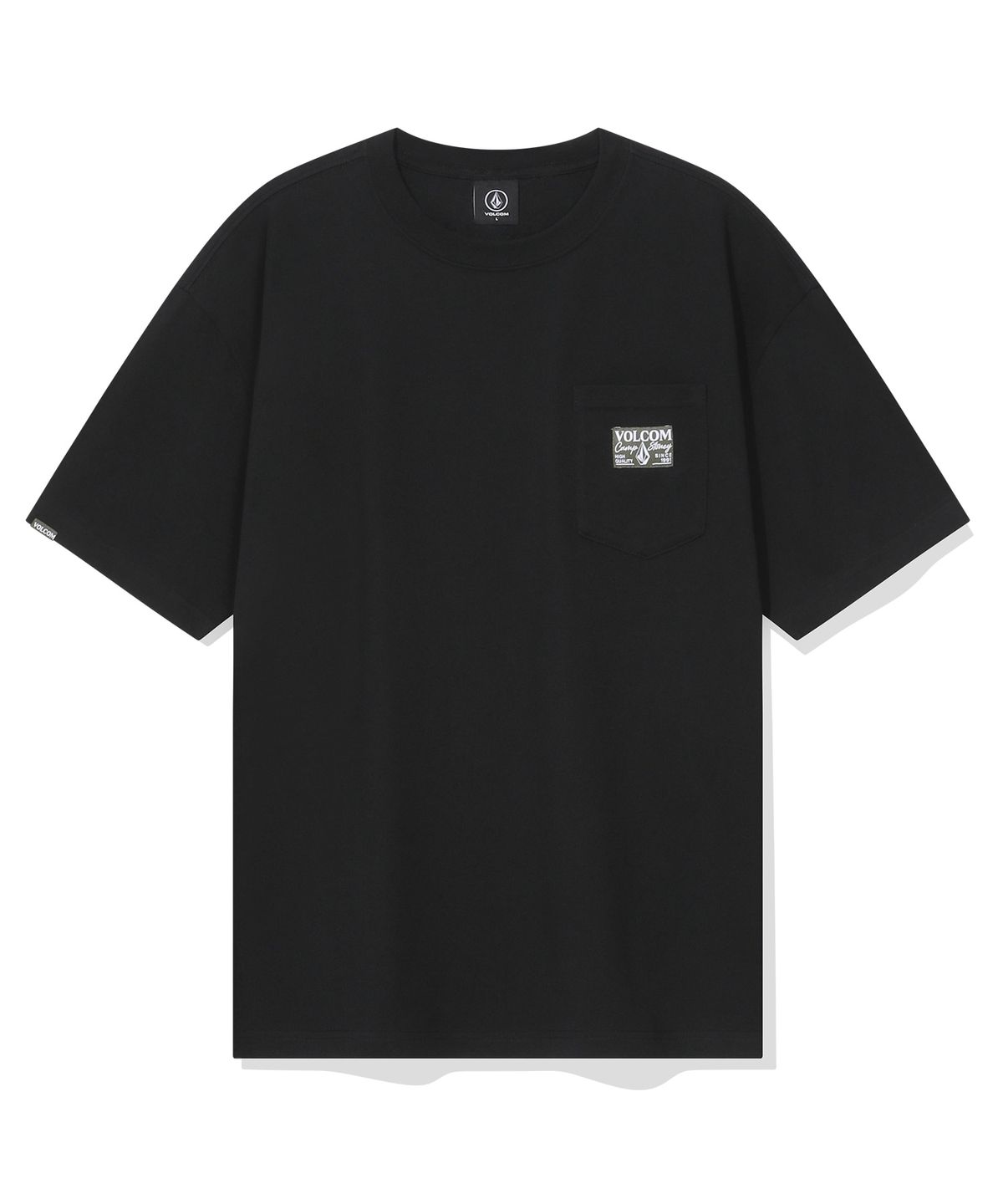 볼컴(VOLCOM) 캠프 스토니 포켓 오버핏 반팔티(블랙)