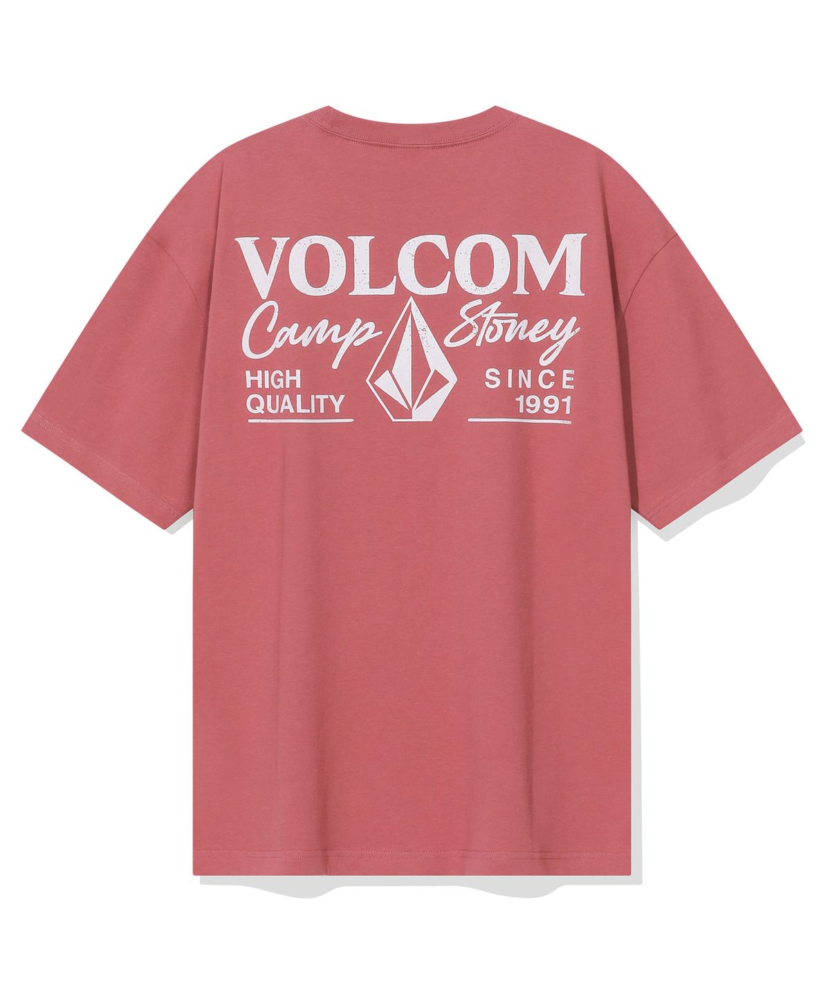 볼컴(VOLCOM) 캠프 스토니 오버핏 반팔티(라이트 핑크)