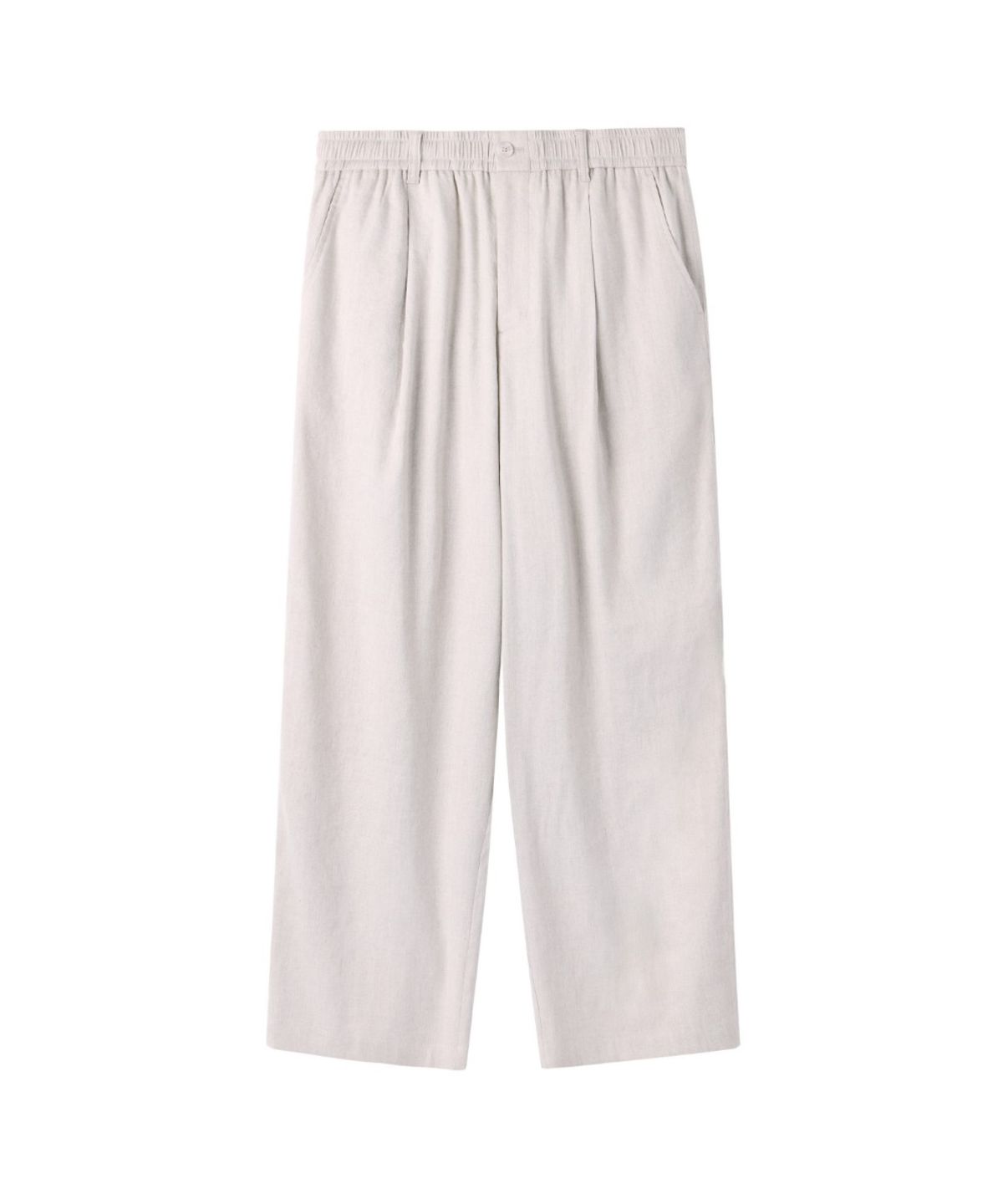 브롬톤 런던(BROMPTON LONDON) LINEN BLENDED BANDING TROUSERS - OATMEAL (P262MPT137)