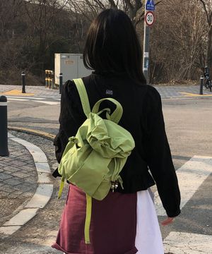 나일론 미니 백팩-라임