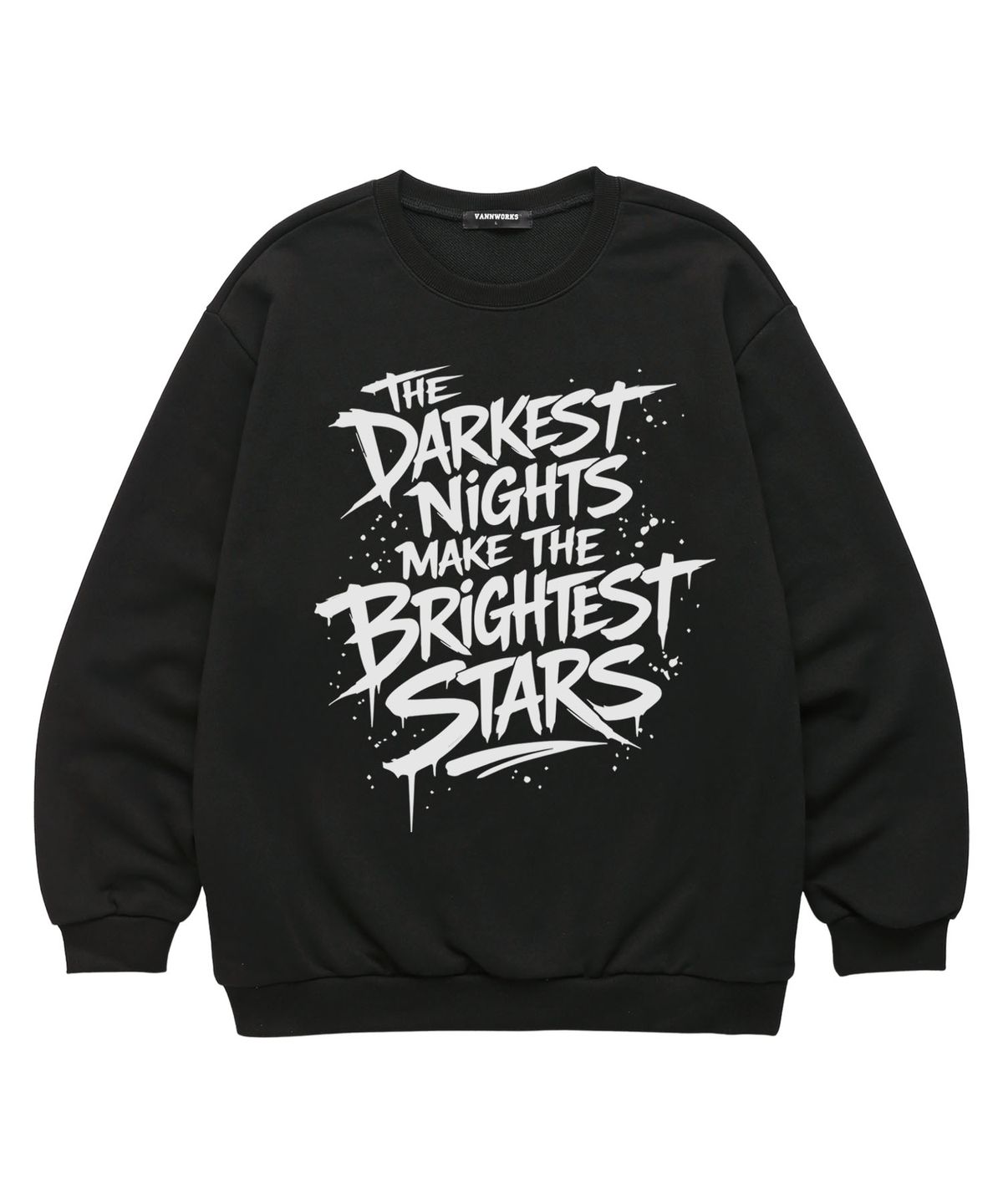 밴웍스(VANNWORKS) BRIGHTEST STAR 맨투맨 (VLS0221) 블랙
