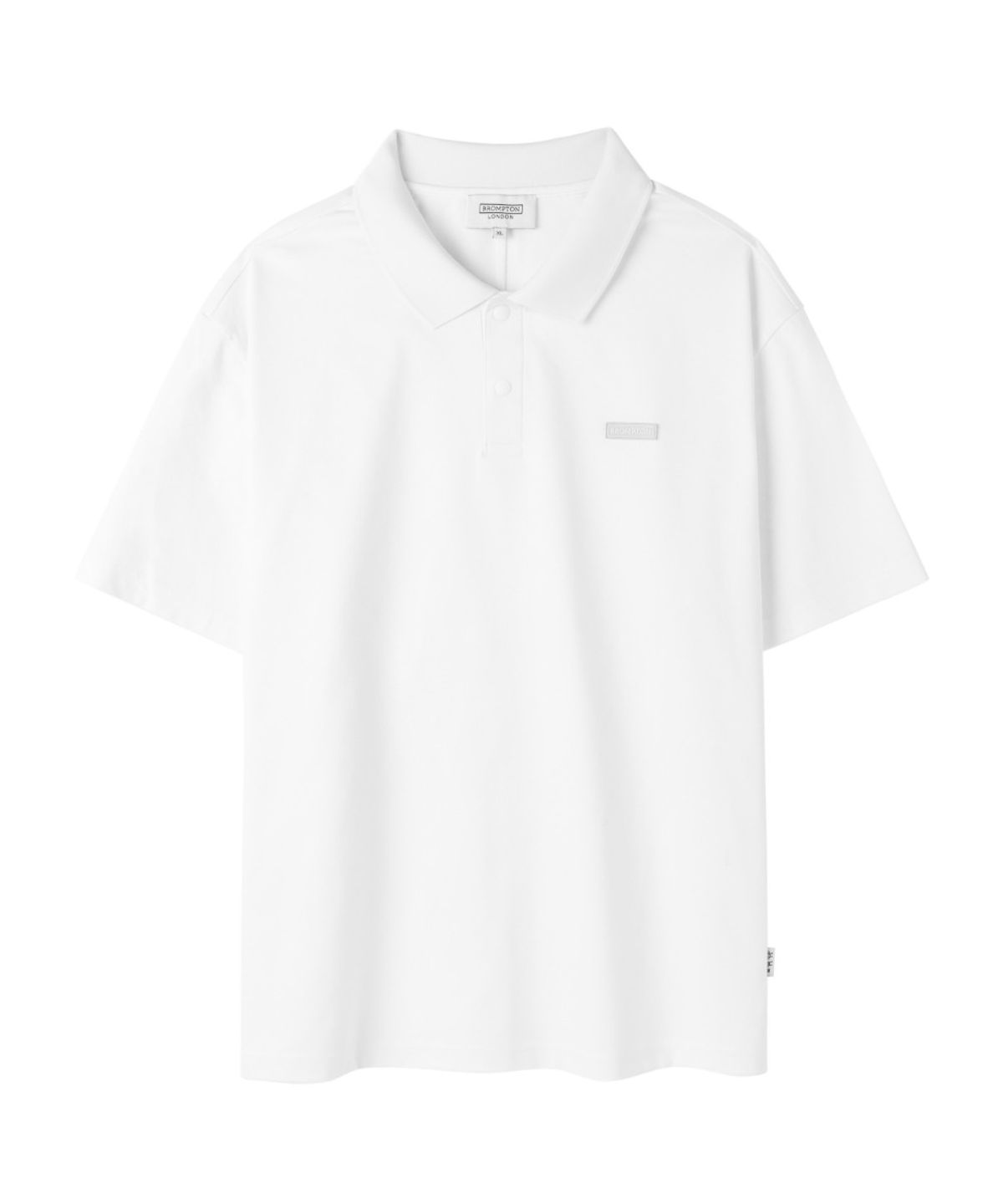 브롬톤 런던(BROMPTON LONDON) SUPIMA COLLAR T-SHIRT - WHITE (P262MPL136)