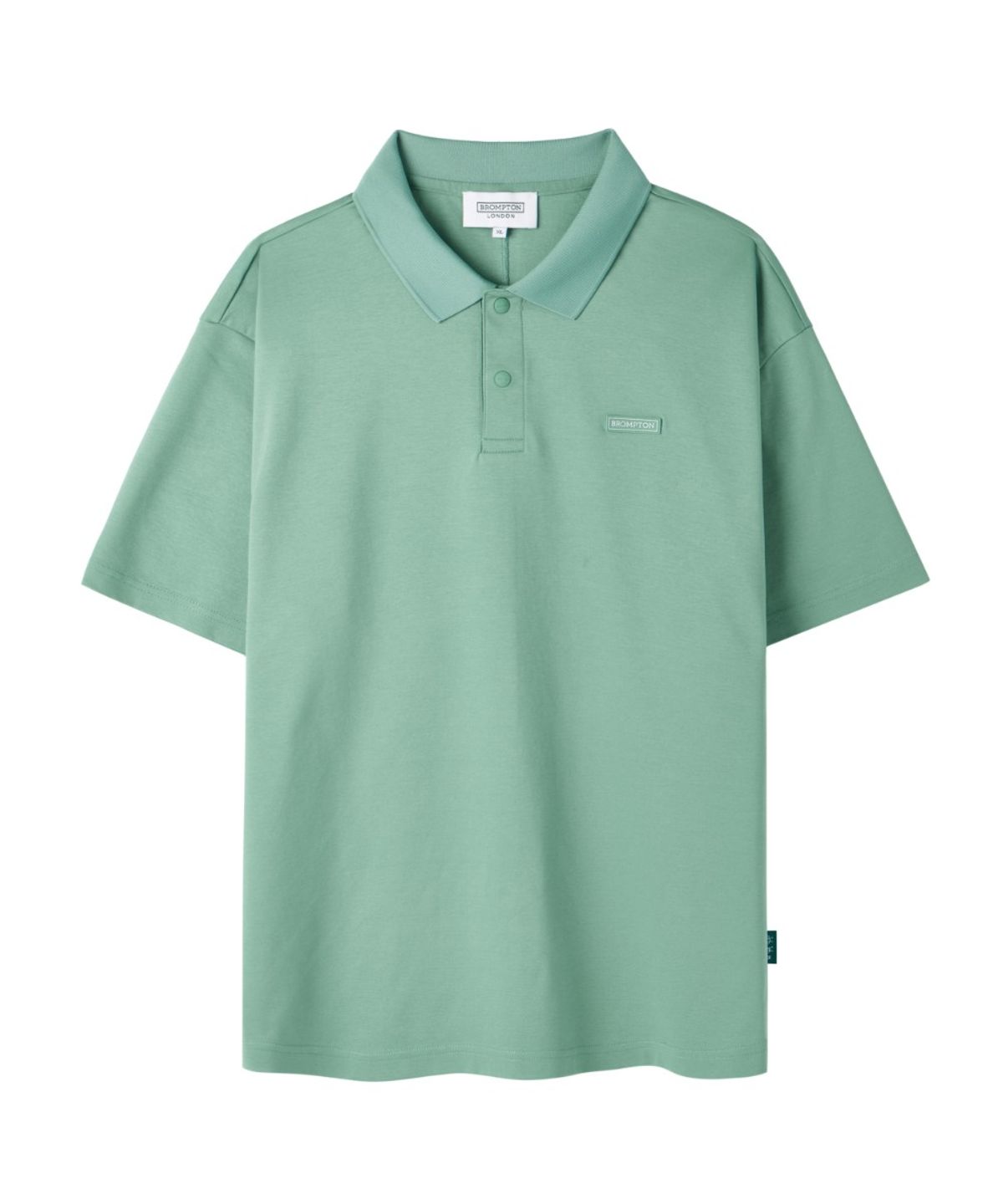 브롬톤 런던(BROMPTON LONDON) SUPIMA COLLAR T-SHIRT - GREEN (P262MPL136)