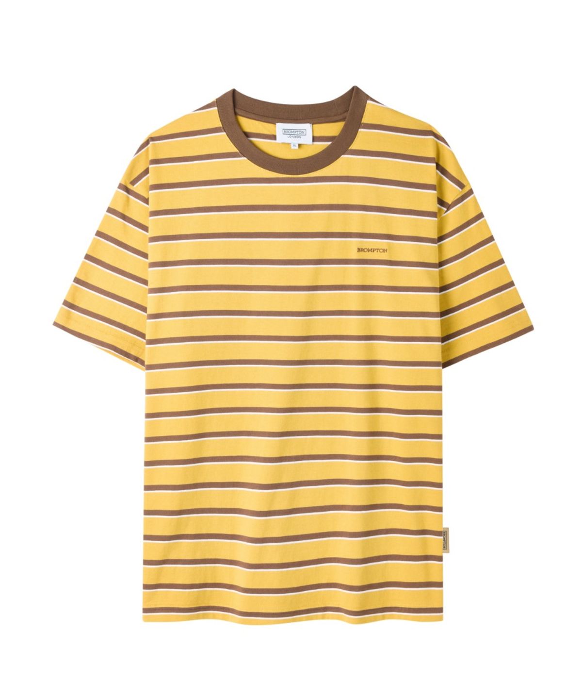 브롬톤 런던(BROMPTON LONDON) STRIPE HALF SLEEVE T-SHIRT - MUSTARD (P262UTS135)