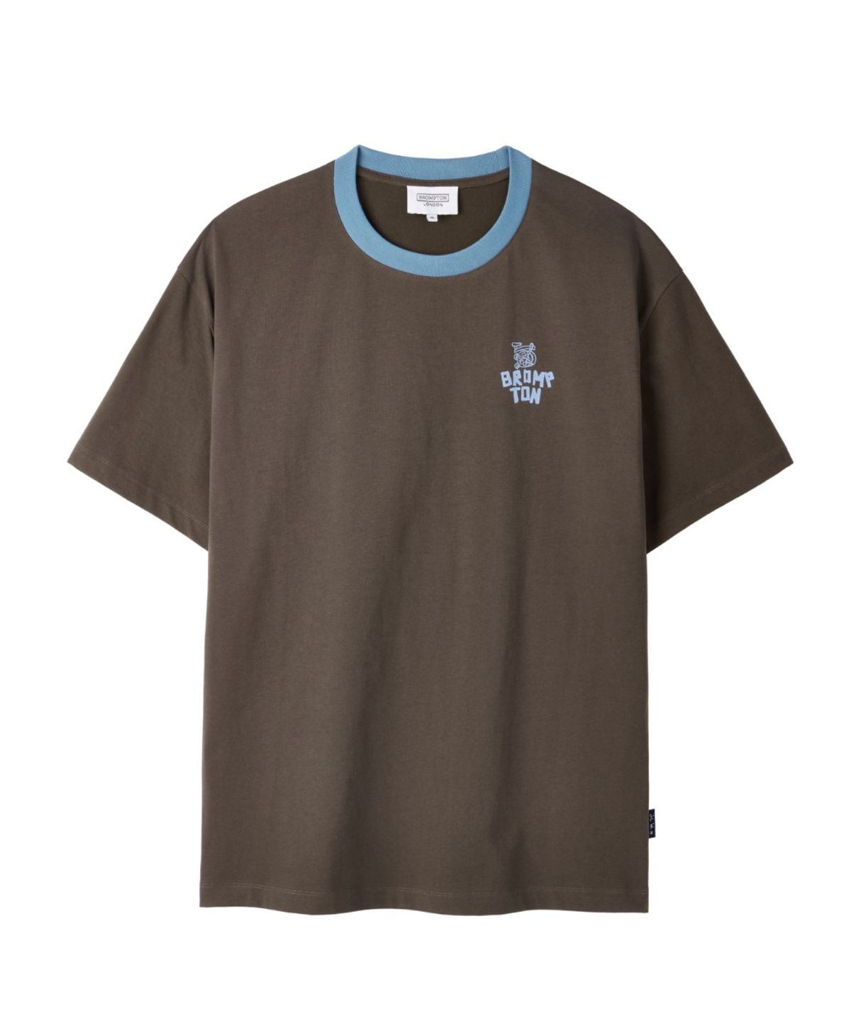 브롬톤 런던(BROMPTON LONDON) TROPICAL BACK GRAPHIC HALF SLEEVE T-SHIRT - BROWN (P262UTS139)