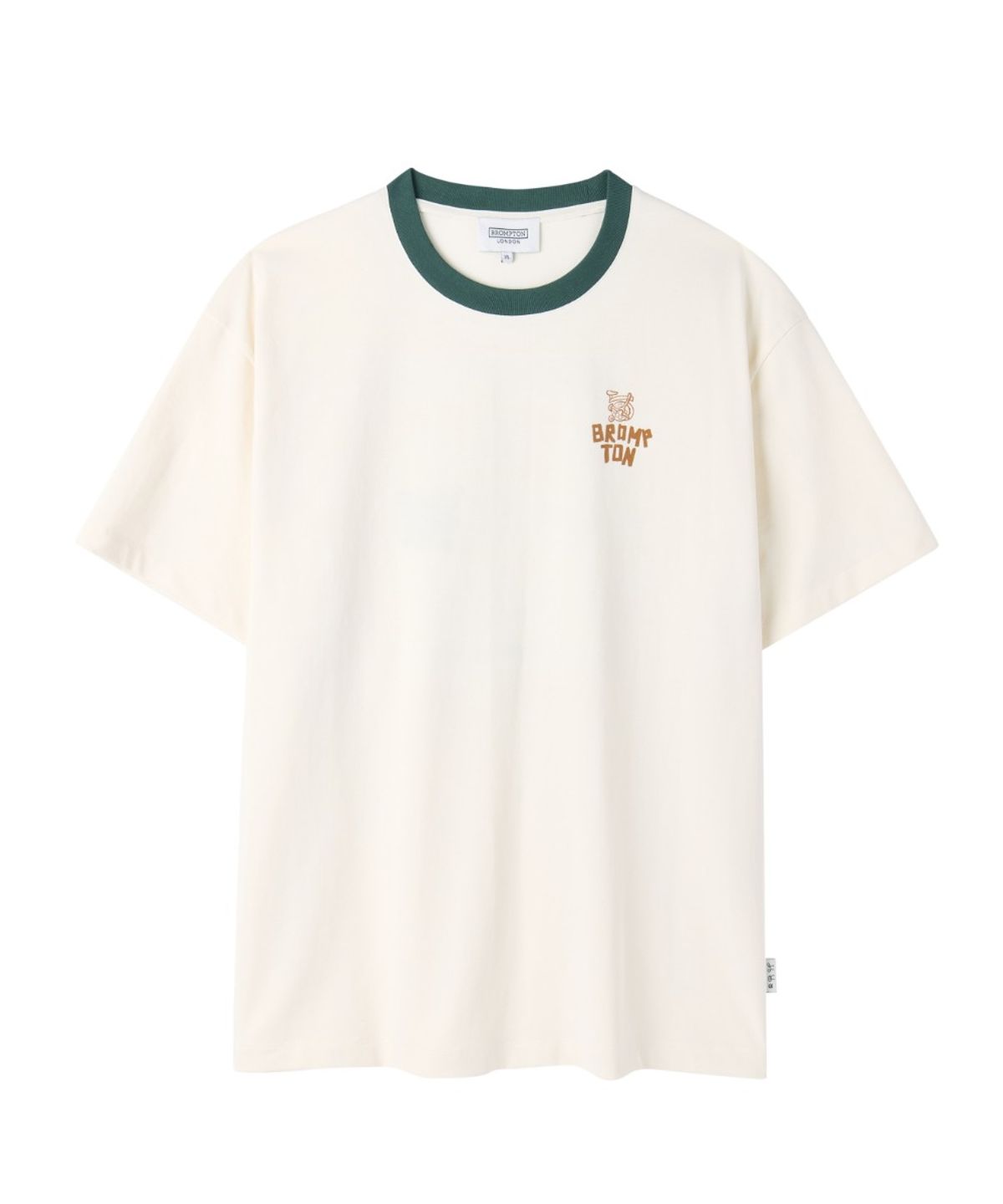 브롬톤 런던(BROMPTON LONDON) TROPICAL BACK GRAPHIC HALF SLEEVE T-SHIRT - CREAM (P262UTS139)