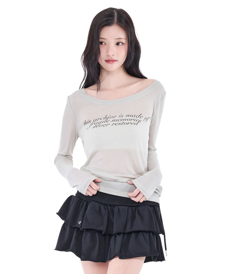Sheer Long Sleeve (Light Gray)