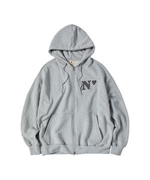 W N DOT HOOD ZIP-UP [GRAY]