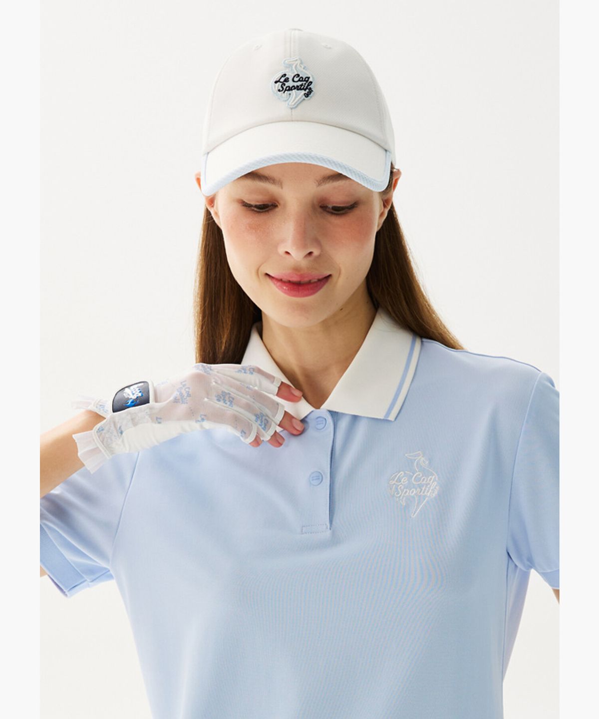 르꼬끄 골프(LECOQ GOLF) 여성 리본 포인트 볼캡 _WHTE GR122LCP11