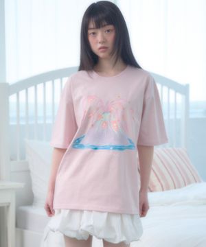 The Soft Volcano Tee 그래픽 반팔 티셔츠 AS1304 (핑크)