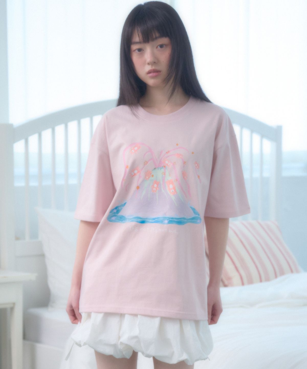 엠블러(AMBLER) The Soft Volcano Tee 그래픽 반팔 티셔츠 AS1304 (핑크)