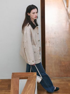 RUBEN vintage half field jacket_BEIGE