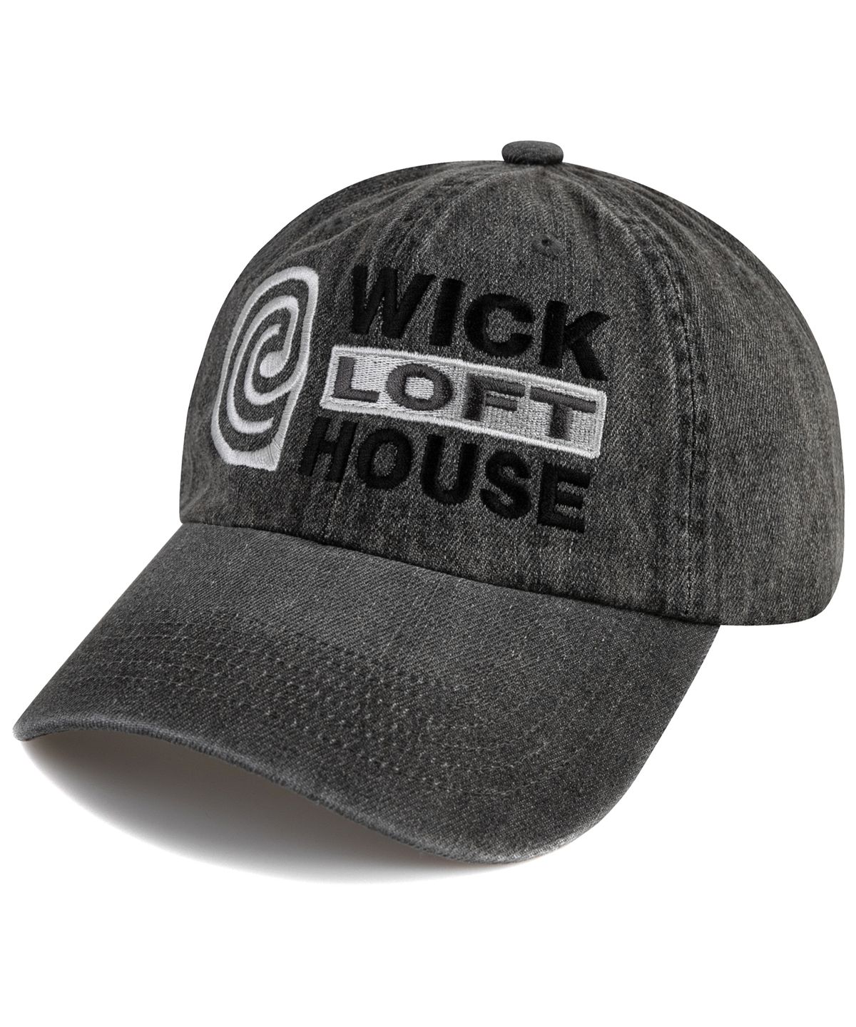 윅(WICK) e LOFT HOUSE 데님 볼캡-라이트 블랙 데님