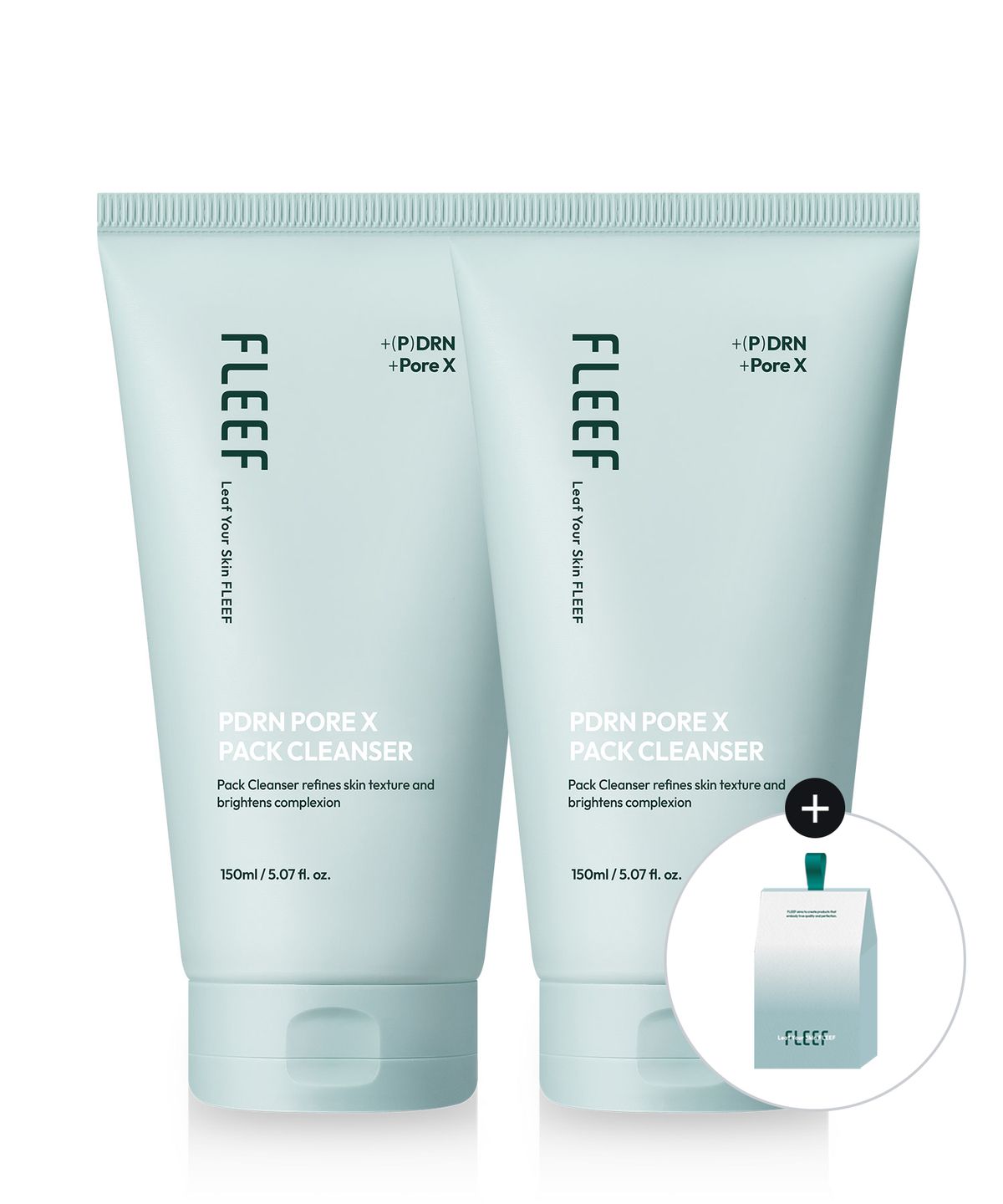 플리프(FLEEF) [2PACK] PDRN 포어엑스 차콜비드 팩클렌저 150ml (+쇼핑백 증정)