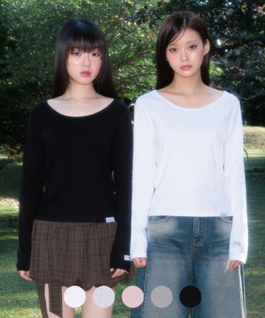 (2PACK) Essential Rose Label Long Sleeve [5color]