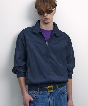 LIGHT STAND-COLLAR BLOUSON NAVY