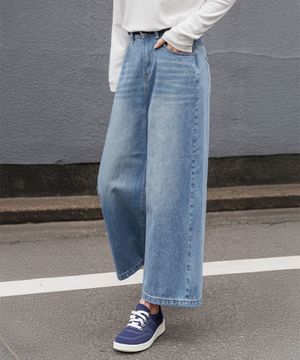 켄더라 크롭 와이드 데님팬츠_61DP1481