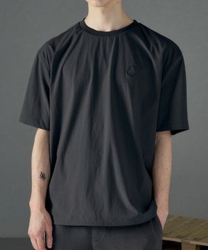 하일론 액티브 키네티쿨 반팔 탑 [차콜]_HF2SH038